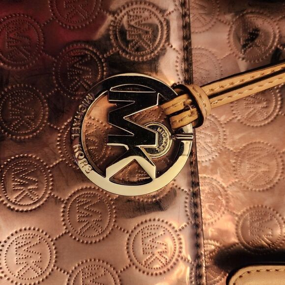 Michael Kors Patent Logo Monogram Tote Bag - Picture 4 of 9